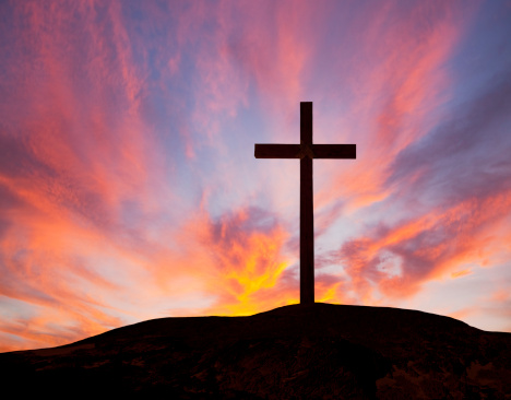 A cross on a hill